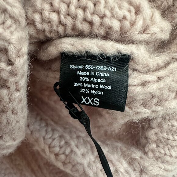 NWT Jenni Kayne Cable Cocoon Cardigan in Blush - Size XXS - Picture 4 of 8